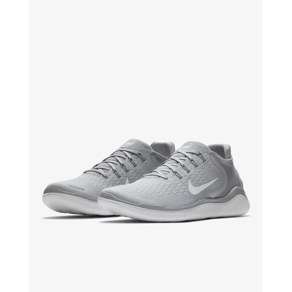 Nike Men's Free Run RN 2018 Running Shoes Wolf Grey White Size 9 942836-003 - Picture 1 of 7